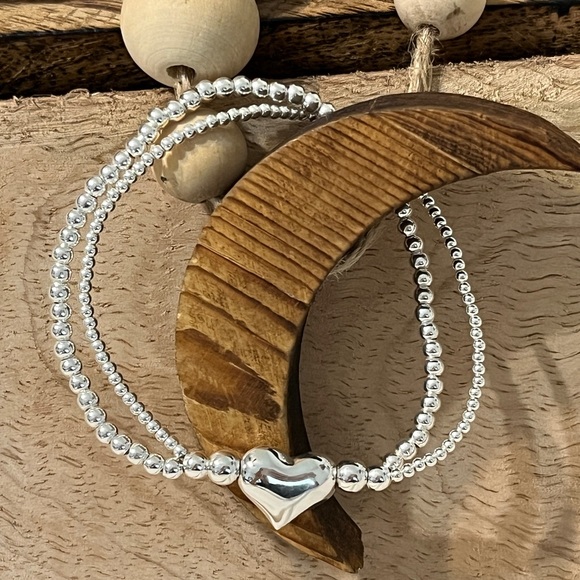 Taxco Bracelet 925 Sterling Silver Heart shaped Adjustable Boho chic,Hippie,Love - Picture 4 of 9